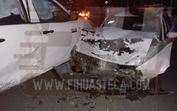 Familias de Tanlajás y Axtla sufrieron un accidente automovilístico en la carretera Valles-Tamazunchale