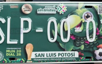 San Luis Potosí tendrá placas vehiculares conmemorativas del Mundial 2026