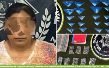 Capturan a una mujer que traía varias dosis de cristal