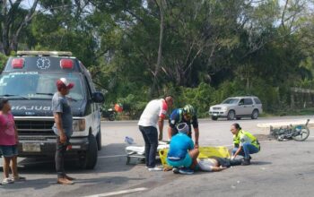Tragedia en la Valles-Tamazunchale; motociclista pierde la vida tras fuerte impacto