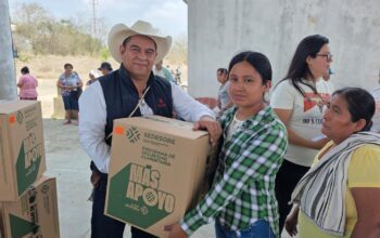 Apoyos alimentarios llegan a comunidades de Tamuín